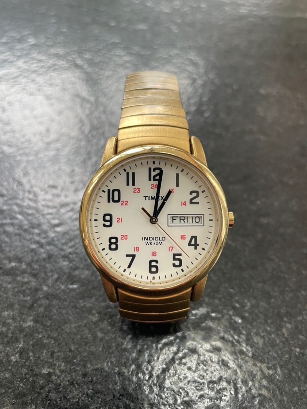 Vintage Timex Indiglo Watch - Gold Tone